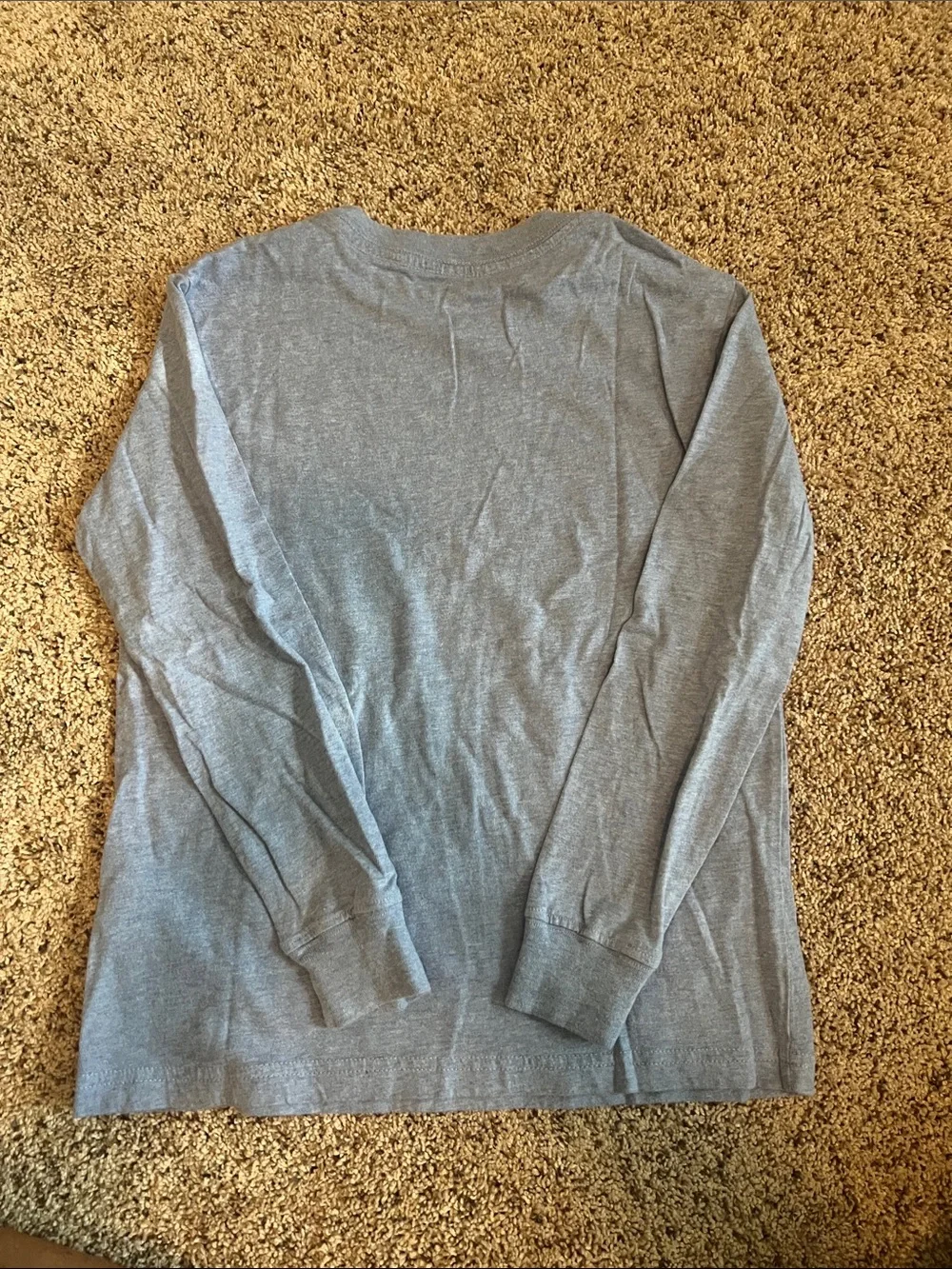 Ralph Lauren Long-Sleeve Crewneck Tee - Light Blue with Navy Pony
